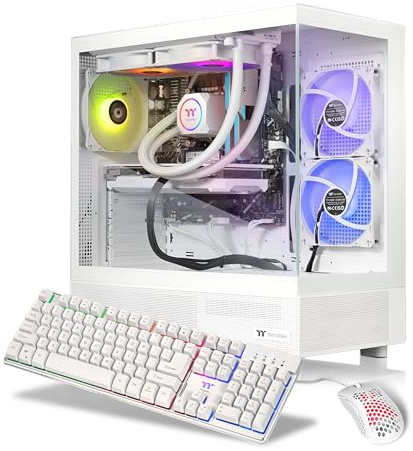 Thermaltake LCGS View 7896XS-270 Gaming Desktop (AMD Ryzen™ 7 7800X3D, ToughRam 32GB DDR5 6000MT/s RGB Memory, AMD Radeon™ RX 9060 XT 16GB, 1TB NVMe M.2, WiFi, Windows 11) V27S-B65K-96X-LCS