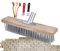 Bristle in acciaio inossidabile - spazzatrice da esterno di qualità industriale, scopa da giardino dura, struttura in metallo forte, manico lungo ergonomico, perfetta per calcestruzzo, pavimenti di