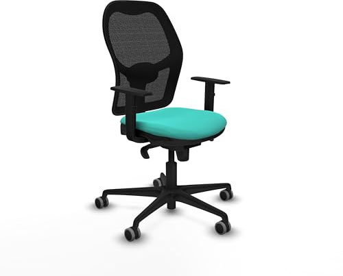 Piqueras y Crespo Ergonomischer Stuhl, aus Holz, für Zuhause, mit fester Rückenlehne, Lendenwirbelstütze 1D, 1D-Arme, Synchronmechanik 5 Positionen, Maximalgewicht 120 kg, Verwendung 8 Stunden, Farbe