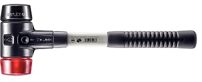 Simplex Schonhammer, Gummikomposition / Plastik; mit verstärktem Tempergussgehäuse und Fiberglasstiel | D=60 mm | 3726.060