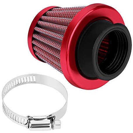 Filtro aria aspirata, 38mm Kit filtro aspirazione aria universale per moto Filtro aria per moto bici atv Dirt Pit(rosso)