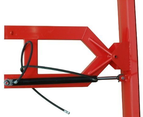 Schneeschild hydraulisch 100x40cm für Gabelstapler und Radlader m. Gabelaufnahme Rot mit Schürfleiste aus Gewebegummi/Schnelle und problemlose Aufnahme mit den Gabelzinken