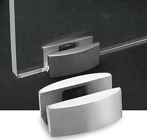La pince de charnière de pivot de porte en verre d'acier inoxydable 304 fixe la fixation de butée de porte de verre coulissante sans cadre pour la salle de bains