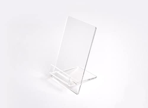 3DScube Porta bigliettini da visita in plexiglass da tavolo e scrivania, ideale per hotel, attività commerciali, banco bar e ufficio (Verticale)