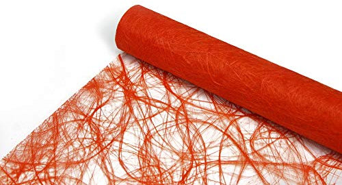 Sizoweb Tischläufer Tischband Dekoration Dekor Breite 30 cm Rollenlänge und Farbe wählbar Orange 5 Meter