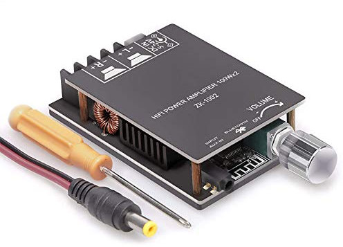 ZHITING 200W Bluetooth-Verstärkerplatine TPA3116,100W + 100W Audioverstärkerplatine mit LC-Filtertechnik, Zweikanal-DC8-24V, passwortfrei Mit dem Telefon leise verbinden