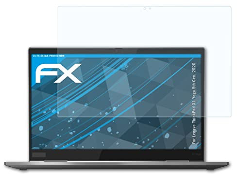 atFoliX Schutzfolie kompatibel mit Lenovo ThinkPad X1 Yoga 5th Gen. 2020 Folie, ultraklare FX Displayschutzfolie (2X)