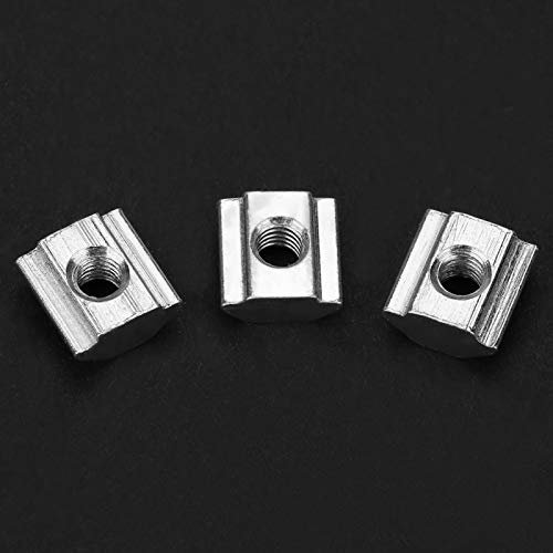 50-teilige M3 T Nut 20 Aluprofil T-Nut-Mutter M3 * 10 * 5 Kohlenstoffstahl-Gleitmuttern für Aluminiumprofilzubehör der Serie 20 mit 6 mm Breitem Schlitz