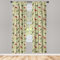 ABAKUHAUS Hirsch Vorhänge, Gardinen, Damast-Muster, Fensterbehandlungen für Wohnzimmer Schlafzimmer Dekor, 2 Stück 75 cm b x 175 cm h, Olivgrün Hellgrün