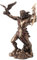 Veronese Design Zeus, griechischer Gott des Himmels, der Thunderbolt hält, handbemalt, Kunstharz-Skulptur