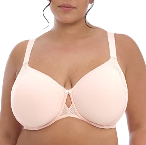 Elomi Women's Charley Bandless Shirt Floral Lace, Breathable Spacer Fabric, Diamond Mesh Detail. DD+ Bras Soutien-Gorge, Opaque, Rose (Rose Ballet), 100E Femme