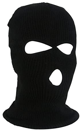 Sturmhaube Sturmmaske Balaclava mit 3 Löchern Winddichte Warm Strickmaske Skimaske für Herren und Damen Skimaske Multifunktion Für Motorrad Go Kart Quad Ski Snowboard