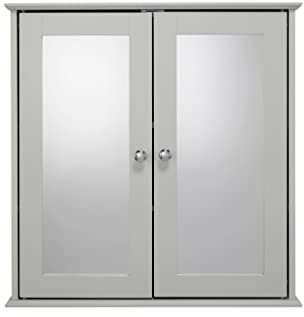 Croydex Medizinschrank, grau, 580 x 560 x 130 mm