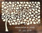 Manschin Laserdesign Personalisiertes 3D Gästebuch aus echtem Holz - Baum - Gästebuch Alternative - (Hintergrundfarbe Eiche Dunkel, 125 Herzen (75x60cm))