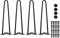 Ansobea Hairpin Legs tischbeine Metall schwarz Tischkufen Haarnadel Tischbein 12 mm, Hairpin Legs aus Stahl, 2-Stange Bein, 30 cm 4 Stück
