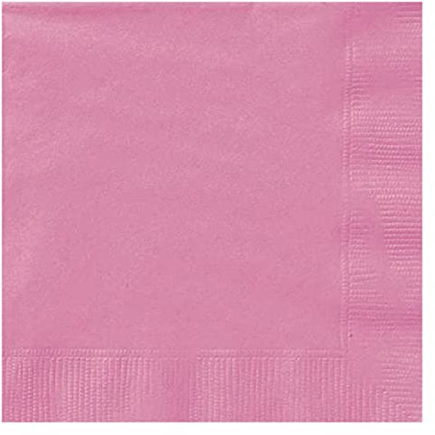 Trimming Shop Lot de 20 Serviettes jetables en Papier Rose Vif 2 Plis, 16,5 x 16,5 cm, Serviettes jetables pour l'intérieur, l'extérieur, Salle Manger