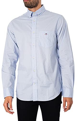 GANT Herren REG POPLIN Shirt Hemd, Light Blue, 4XL