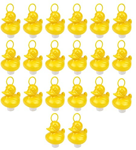 KARRMA 7cm Weighted Duck With Hooks Made Premium Plastic Bath Toy Ideal for Party Paddling Pool Game Summer Water Fun Toys for Kids Pack of 20 (Yellow Colour)