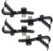 Lwuey 4 Pièces Pince Micro Cravate,Instrument de Musique Ensemble de Batterie Microphone Clip Pince à Cravate Agrafe Amovible pour Revers Lavalier Mic Enregistrement Vidéo