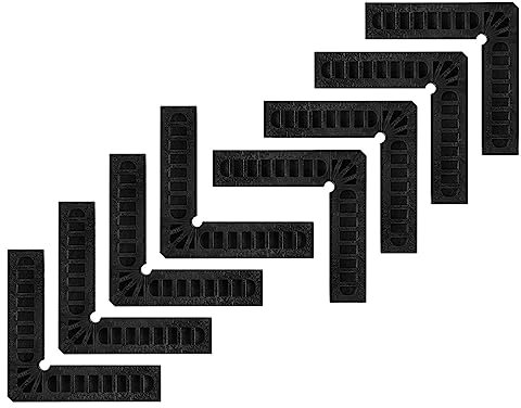 sourcing map 8 abrazaderas cuadradas de posicionamiento en ángulo recto, 100 x 100 mm, abrazadera de esquina de 90 grados para carpintería, color negro