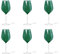 Excelsa Color Wine Set 6 verres vert foncé, verre, capacité 500 ml.