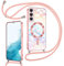 Kokio Coque Glitter Magnétique pour Samsung Galaxy S22 5G avec Cordon [Compatible avec MagSafe], Motif Coeur Etui pour Filles Femmes, Antichoc Silicone Souple Housse pour Samsung S22 5G Rose