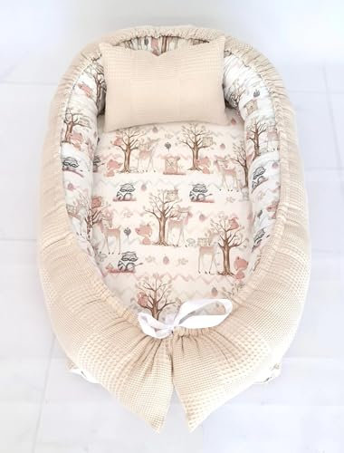 Babynestchen Beige Boho Waldtiere