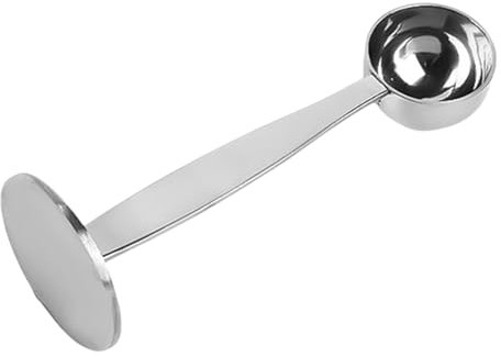 Cuillère Doseuse à Café en Acier Inoxydable, Cuillère à Café Tasseur de Café, Cuillère à Mesurer Tamper Espresso, Multifonctionnel Cuillère à Doser pour Mesurer et Tasser le Café Moulu Grain de Café
