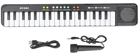 Klaviertastatur, 37 Tasten Klavier 24 Lieder 3 Töne 8 Rhythmen Elektronisches Klavier Lernspielzeug mit Mikrofon