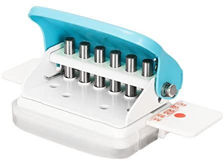 XNZJHPP Bindemaschine, 6-Loch-Cinch-Buchbindemaschine, Lochen von 5 Blatt, für A4 30 Löcher, B5 26 Löcher, A5 20 Löcher, Flipchart-Innenseiten (Light Blue)