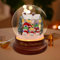 Bola de cristal de muñeco de nieve personalizada con luz LED, nombres de familia personalizados, bola de cristal de nieve para decoración del hogar, para niños, abuela, mamá, abuelo (estilo 2)