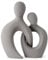 Eachave Skulptur Deko rau Abstrakte Kunst Statue Pärchen-Statue Kreative Kussskulptur Geeignet FüR Die Dekoration Von Wohnzimmer, Bar, Zimmer, BüRo (Grau, M)