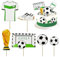 30 Stück Tortendeko Fussball, Kuchen Deko Fußball Nicht Essbar Fußball Deko Geburtstag für Jungen, Mädchen und Sport-Themenparty, Cake Topper Geburtstag Zubehör mit Holzstab