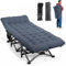 ATORPOK SHOP Lit de Camping Pliable Robuste pour Adultes，lit de Couchage avec capacité de 200 kg pour Bureau/Voyage/extérieur (Bleu)