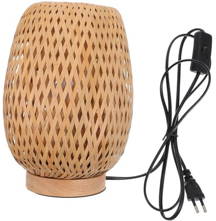 Artibetter 1stück Woven Bamboo Bedside Lamp Kreative Tischleuchte Im Japanischen Stil Für Schlafzimmer Wohnzimmer Und Moderne Dekoration Warmes Licht Für Entspannten Komfort