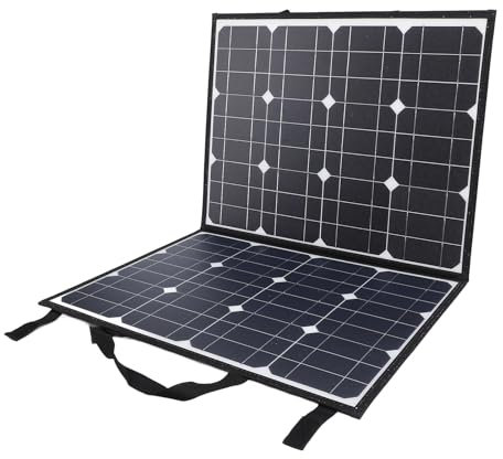Panneau Solaire, 18V 200W 24% Haute Efficacité Chargeur Panneau Solaire Monocristallin Pliable Avec 5V 12V 24V Contrôleur Accessoires, pour Camping-Car Voiture Marine Yacht Maison