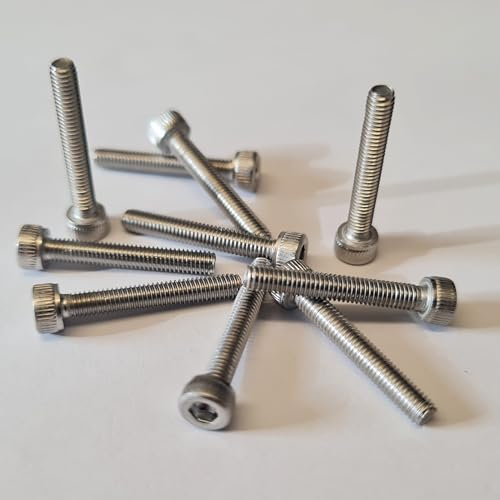 M3 X 20mm Bolts Allen Socket Head Cap Screws/Bolts - 3mm Diameter Fully Threaded M3x20mm A2-70 304 Stainless Steel Hex Socket Bolt M3 Coarse (Pack of 20)