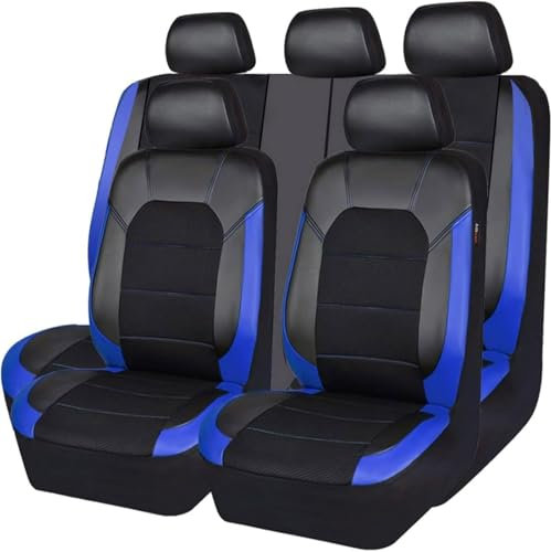 LMYFCL66 9 Stück Autositzbezüge für Suzuki Samurai (SJ) 1981-2003, Auto Sitzbezüge Airbag Geeignet rutschfest Wasserdicht Atmungsaktiv Bequem,Blue