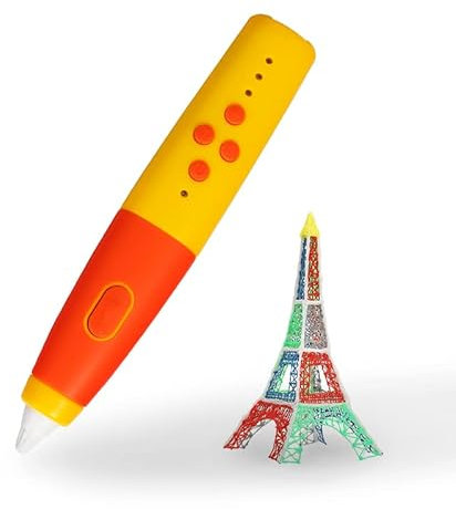 Stylo impression 3D sur batterie pour enfants technologie basse temperature PCL, Stylo 3D sans fil et sans risque de brûlure