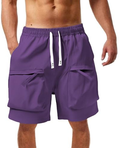 Generisch Kurze Hose Herren Sommerhose Sommer Dreiviertel Cargohose Herrenshorts Strand Yoga Jogger Casual Sweatpants Sporthose Mit Taschen Last Minute Angebote Sale Angebote