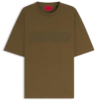 HUGO Herren Dinkee T-Shirt aus Baumwoll-Jersey mit reflektierendem Logo Hellgrün XL