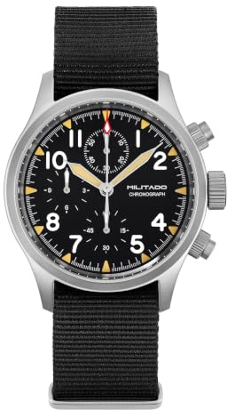 TACTICAL FROG Militado ML1868 39mm Militär Chronograph Uhr Saphirglas VK61/VK67 Quarzuhren für Männer C3/BGW9 Leuchtstark 100M Wasserdicht