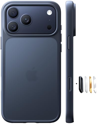 TORRAS Guardian für iPhone 17 Pro Max Hülle [TOP Militärschutz] mit Kameraknopf Matt Transluzente Schutzhülle Samtweiche Haptik Stoßfest Kratzfest Handyhülle für iPhone 17 Pro Max Case Schwarz