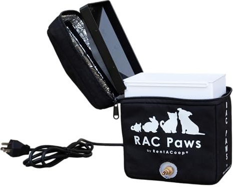 RAC Paws by RentACoop Abreuvoir chauffant Zero Chill – Abreuvoir tout-en-un pour petits animaux de 1,8 l avec chauffage et housse isotherme, testé par temps froid à -23,3 °C, pour lapins et cochons