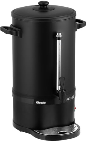 Bartscher Kaffeemaschine PRO II 100 S – Rundfilter, 13,2 l, für bis zu 100 Tassen, Edelstahl matt schwarz, mit Warmhaltefunktion