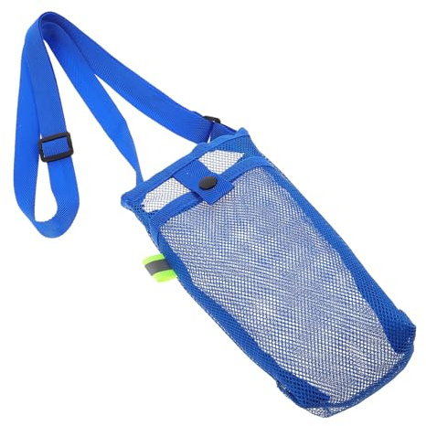 GALPADA Sacoche Porte-Bouteille en Maille Respirante Bandoulière Réglable, Fourre-Tout Isotherme pour Bouteille D’Eau, Randonnée, Voyage et Sport, Couleur Bleu Marine