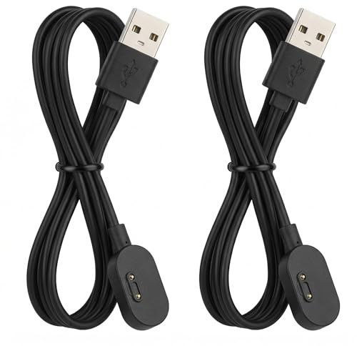 Lot de 2 Câble de Charge Magnétique USB 5V 1A Compatible avec Montre Connectée Enfant Imoo Z6, Z5Pro, Z3 et Z1, Lot de Deux Pièces, Longueur Un Mètre, Câble de Rechange Portable pour Voyage, Chargeur