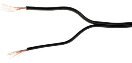 Alfa 44270 - Cable paralelo negro 2x1