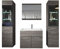 Badezimmer Badmöbel Set Rio XL LED 60cm Waschbecken Grau Eiche - Unterschrank 2X Hochschrank Waschtisch Möbel