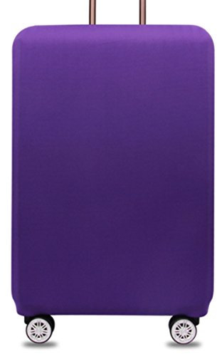 YianBestja Elastisch und Einfarbig Kofferhülle Koffer Abdeckung Schutzhülle Kofferschutzhülle Kofferbezug Luggage Gepäck Cover mit Band und Klettverschluss (Lila, XL (29-32 Zoll))